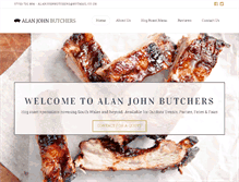 Tablet Screenshot of alanjohnbutchers.co.uk